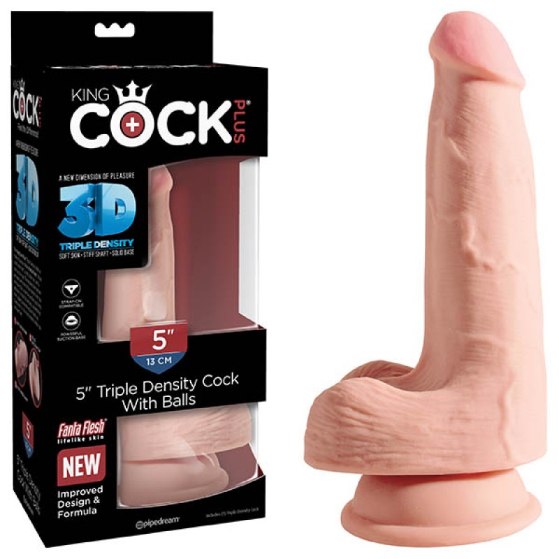 King Cock Plus 5'' Triple Density Cock with Balls
